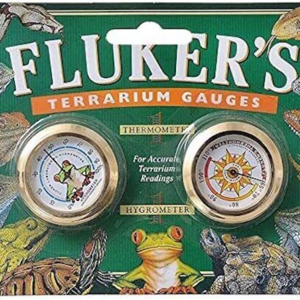 Fluker's Dual Tools Royce Precision Thermometer & Humidity Terrarium Dual Gauge